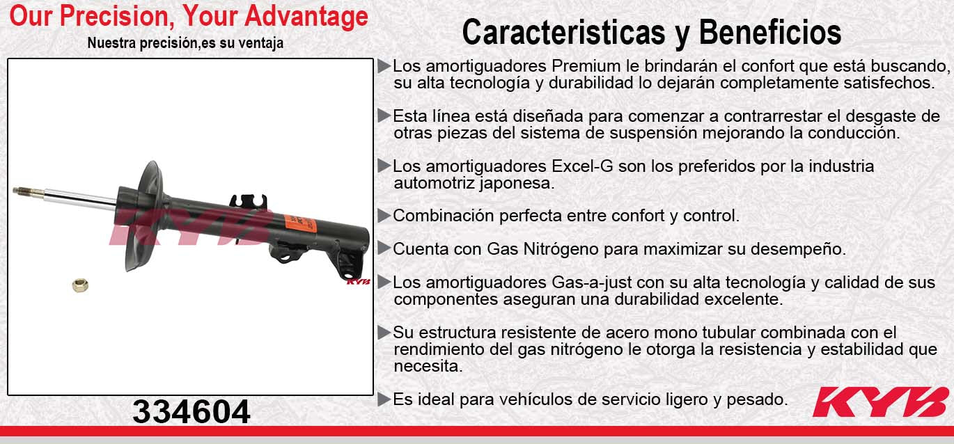 AMORTIGUADOR DELANTERO DERECHO GAS EXCEL-G BMW Z3 (E36) EXC. M-TECH (1996-2002) KYB