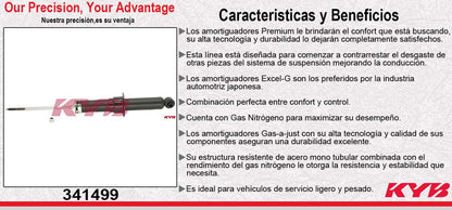 AMORTIGUADOR TRASERO GAS EXCEL-G DODGE JOURNEY 2WD (2008-2010) EXC. SUSP. AUTONIVELANTE KYB