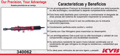 AMORTIGUADOR DELANTERO GAS EXCEL-G TOYOTA LAND CRUISER 4WD (2008-2011) KYB