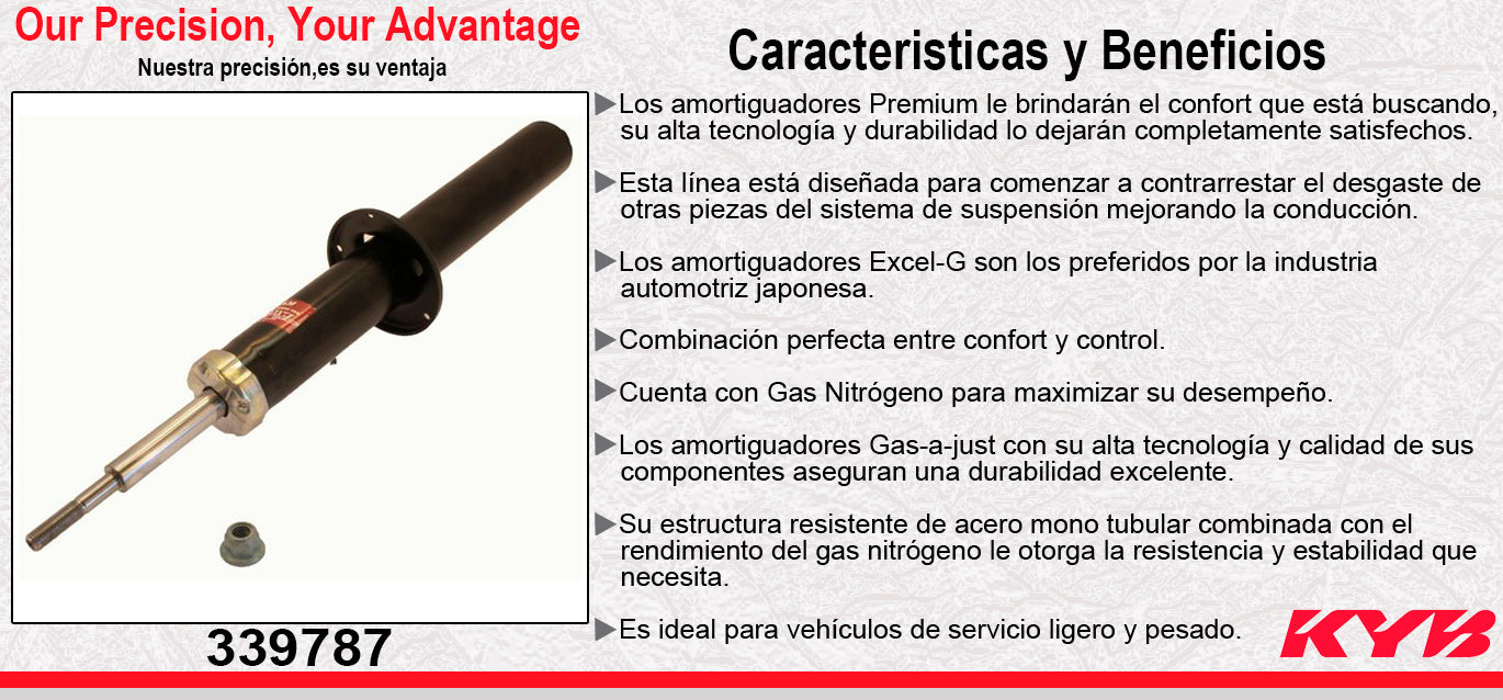 AMORTIGUADOR DELANTERO DERECHO GAS EXCEL-G BMW X5 (E70) 7 PASAJEROS (2007-2010) KYB