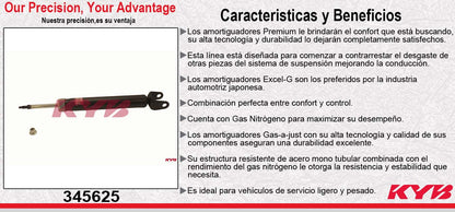 AMORTIGUADOR TRASERO GAS EXCEL-G DODGE DURANGO (2011-2015) - JEEP CHEROKEE (2011-2014) KYB