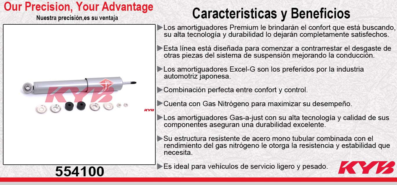 AMORTIGUADOR DELANTERO GAS-A-JUST MAZDA PICK-UP B2600 4X4 (1987-1993) KYB