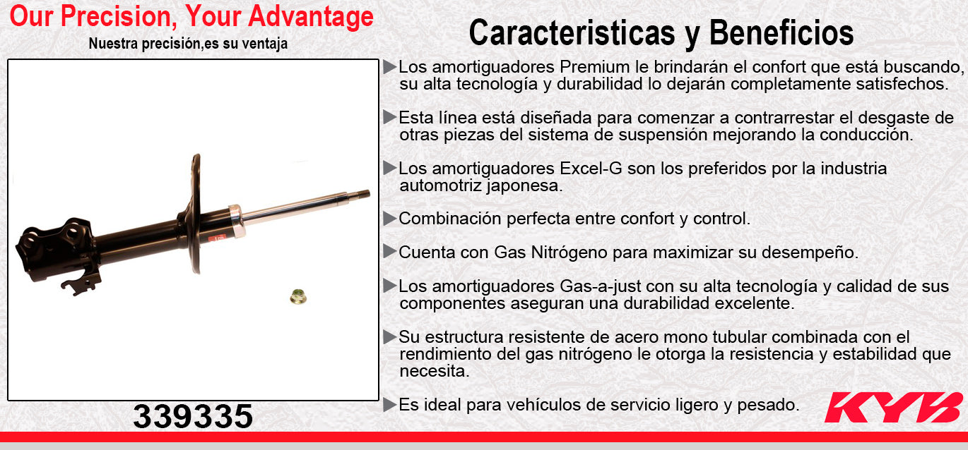 AMORTIGUADOR DELANTERO IZQUIERDO GAS EXCEL-G TOYOTA. RAV4 (2013-2018) KYB