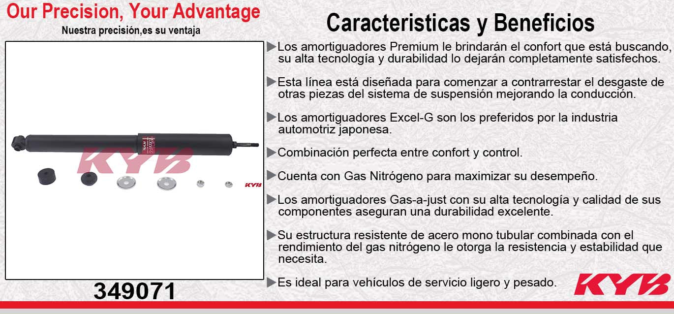 AMORTIGUADOR DELANTERO GAS EXCEL-G JEEP WRANGLER (2007-2018) KYB
