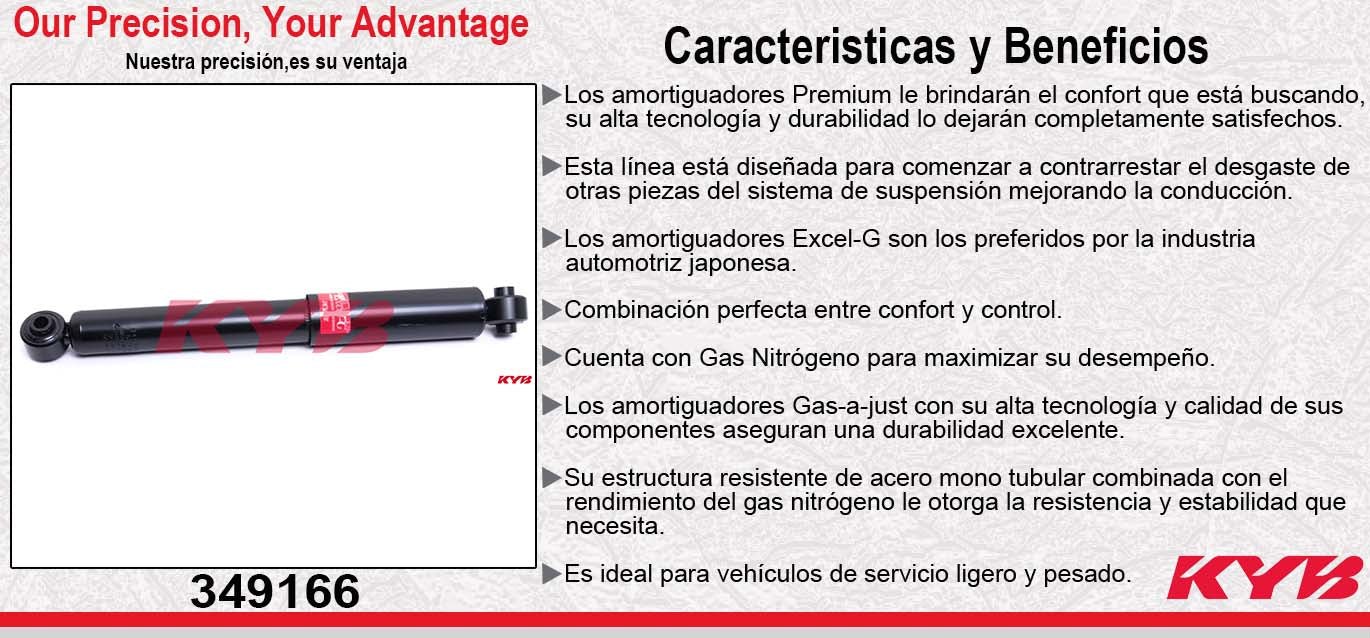 AMORTIGUADOR TRASERO GAS EXCEL-G HYUNDAI. H100 PICK UP (2006-2010) KYB