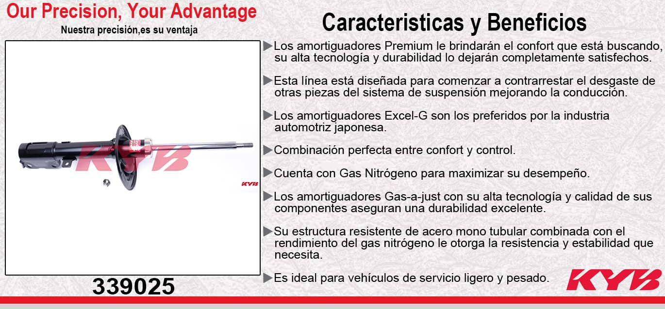 AMORTIGUADOR TRASERO DERECHO GAS EXCEL-G TOYOTA CAMRY (2007-2010) KYB
