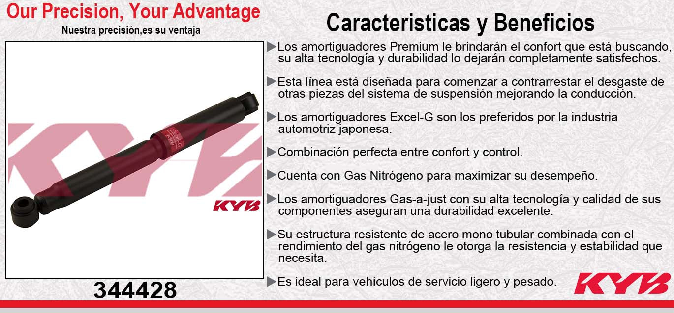 AMORTIGUADOR TRASERO GAS EXCEL-G TOYOTA 4 RUNNER (1984-1989) - PICK-UP 4WD (1986-1995) KYB