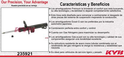 AMORTIGUADOR DELANTERO GAS EXCEL-G FORD. FREESTAR (2004-2007) - MERCURY. MONTEREY (2004-2007) KYB