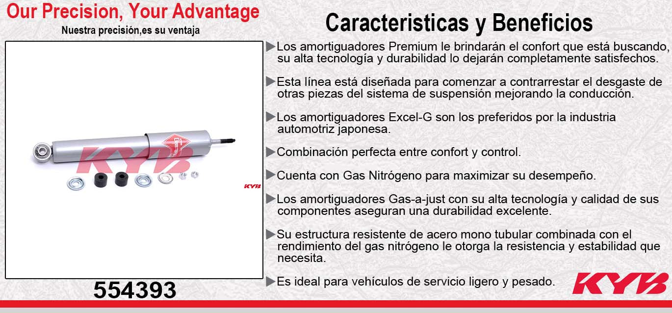 AMORTIGUADOR DELANTERO GAS-A-JUST NISSAN CABSTAR (2007-2013) KYB