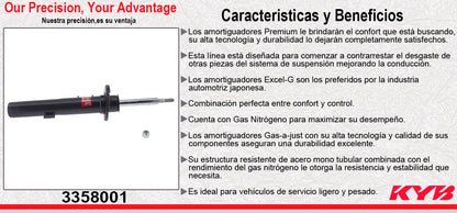 AMORTIGUADOR DELANTERO DERECHO GAS EXCEL-G BMW X1 20I, 28I L4 2.0 SDRIVE (2012-2015) KYB
