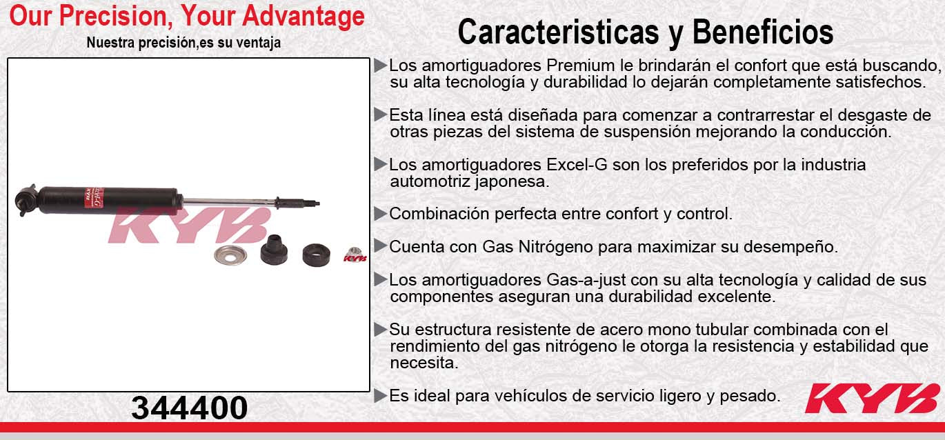 AMORTIGUADOR DELANTERO GAS EXCEL-G DODGE RAM 1500 TRUCK (2006-2008) - RAM 2500 TRUCK (2003-2010) - RAM 3500 TRUCK (2003-2010). KYB