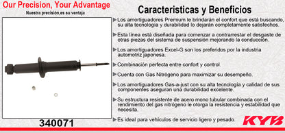 AMORTIGUADOR DELANTERO GAS EXCEL-G FORD EXPEDITION (2007-2013) - LINCOLN NAVIGATOR 4X2 / 4X4 (2007-2013). KYB