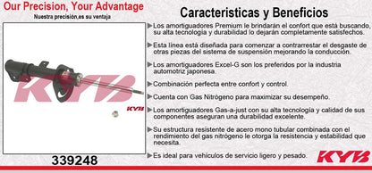 AMORTIGUADOR DELANTERO IZQUIERDO GAS EXCEL-G DODGE AVENGER EXC. SE MTX (2007-2012) - CIRRUS (2007-2010) - 200 LIMITED (12) KYB