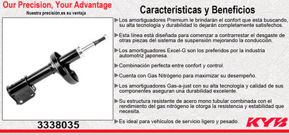 AMORTIGUADOR DELANTERO GAS EXCEL-G RENAULT CLIO SOLO EURO CLIO (2007-2010) KYB