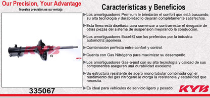 AMORTIGUADOR DELANTERO IZQUIERDO GAS EXCEL-G SUBARU TRIBECA B9 (2006-2007) KYB