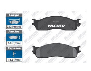 BALATA SEMIMETÁLICA DELANTERA DODGE RAM 1500 2006-2008 / RAM 2500 2003-2008 / RAM 3500 2003-2008 WAGNER
