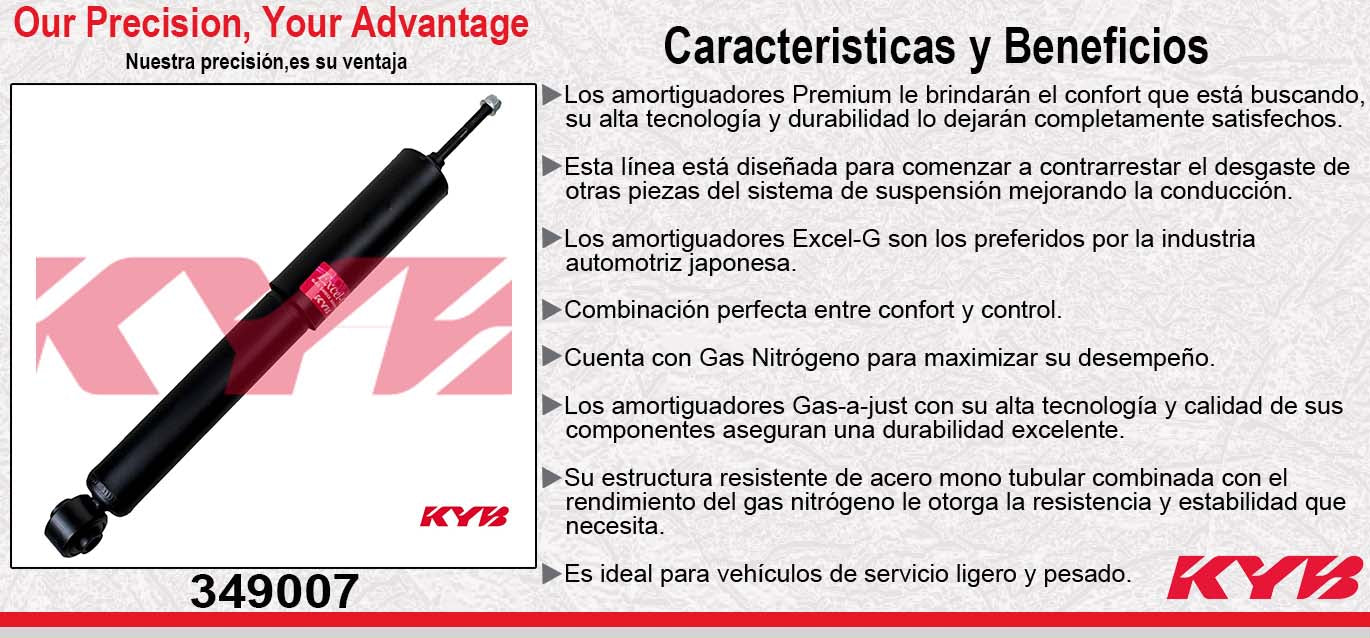AMORTIGUADOR TRASERO GAS EXCEL-G SAAB. 9-3 (2003-2006) KYB