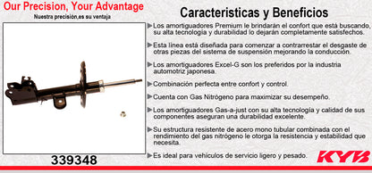 AMORTIGUADOR DELANTERO IZQUIERDO GAS EXCEL-G NISSAN PATHFINDER TODOS (2013-2021) - MURANO (2015-2020) - INFINITI JX35 (13) - QX60 (2014-2020) KYB