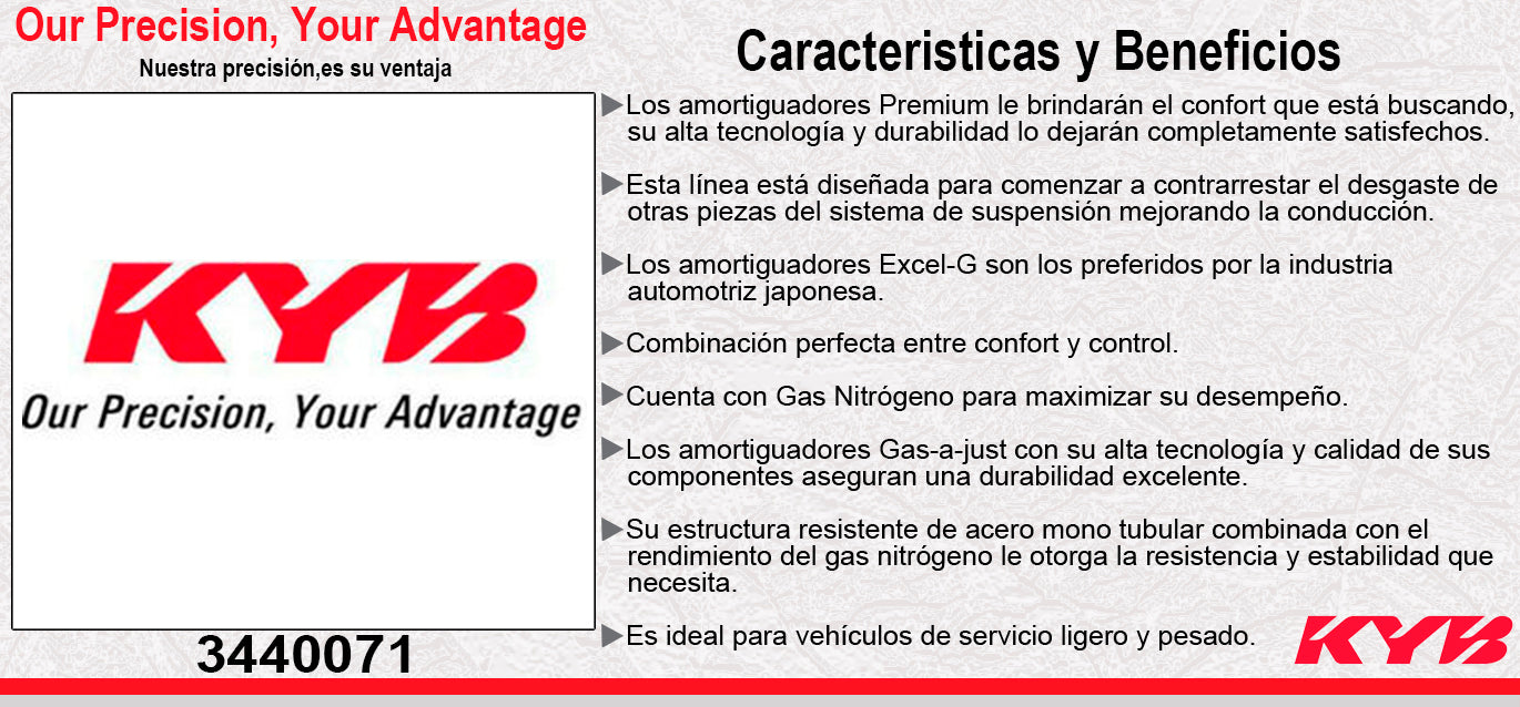 AMORTIGUADOR TRASERO GAS EXCEL-G HYUNDAI CRETA TODOS (2017-2019) KYB