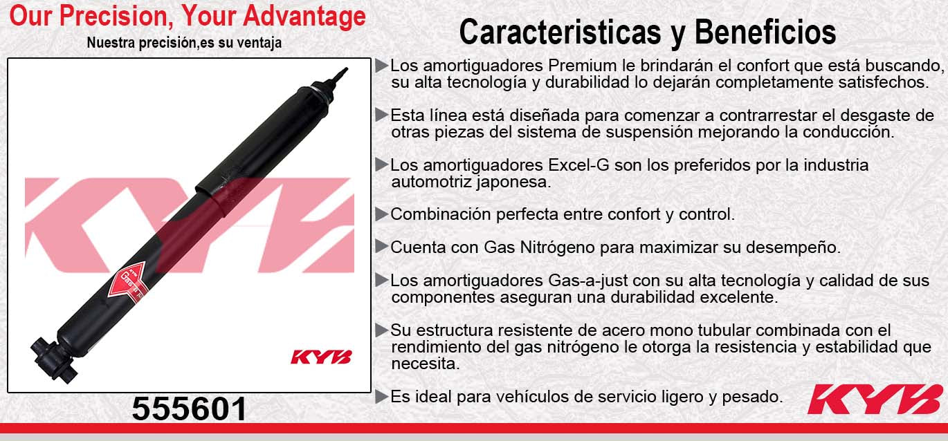 AMORTIGUADOR TRASERO GAS-A-JUST MERCURY GRAND MARQUIS (2003-2011) - FORD CROWN VICTORIA (2003-2011) - LINCOLN. TOWN CAR (2003-2011) KYB