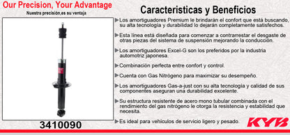 AMORTIGUADOR TRASERO GAS EXCEL-G SUBARU XV PLATAFORMA GT (2017-2020). KYB