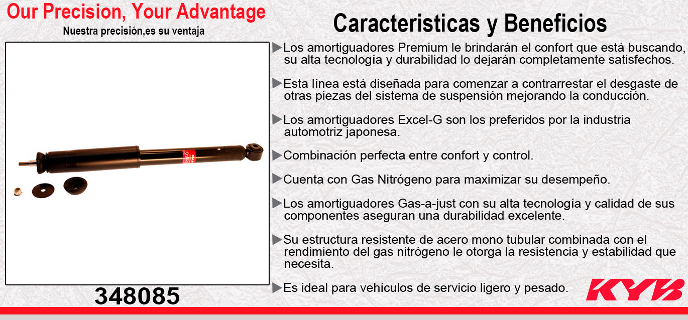 AMORTIGUADOR TRASERO GAS EXCEL-G HONDA CIVIC [EXC. SI] (2012-2015). KYB