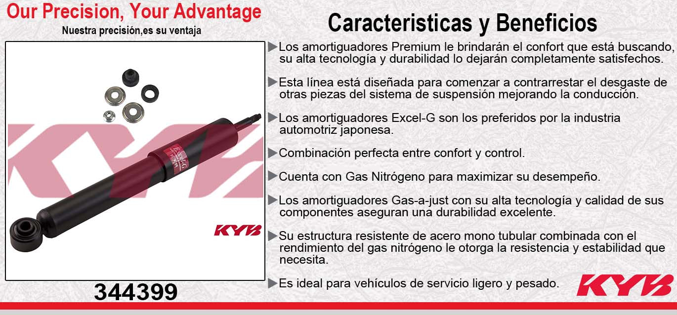 AMORTIGUADOR DELANTERO GAS EXCEL-G DODGE PICK-UP RAM 1500 4X4 (2002-2005) KYB