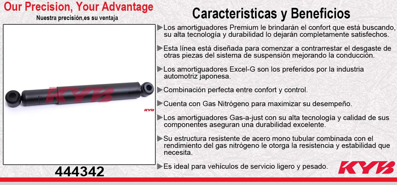AMORTIGUADOR TRASERO HIDRÁULICO HINO 300 716 & 816 (12) KYB