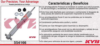 AMORTIGUADOR DELANTERO GAS-A-JUST FORD. EXPEDITION SPORT 4X2 (1997-2002) - PICK-UP F150 (LOBO) 4X2 (1997-2003) / F250 (1997-1999) - LOBO 4X2 (1998-2009) - LINCOLN. NAVIGATOR (1998-2002) KYB