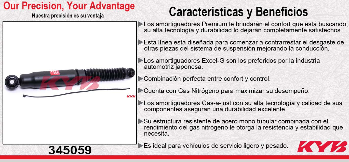 AMORTIGUADOR TRASERO GAS EXCEL-G CHEV TORNADO (2004-2010) KYB