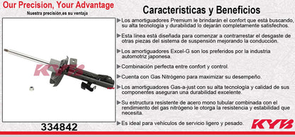 AMORTIGUADOR DELANTERO DERECHO GAS EXCEL-G VOLVO S-40 EXC. 4WD (2005-2010) - VOLVO C-30 (2008-2010) - C70 (2006-2013) KYB