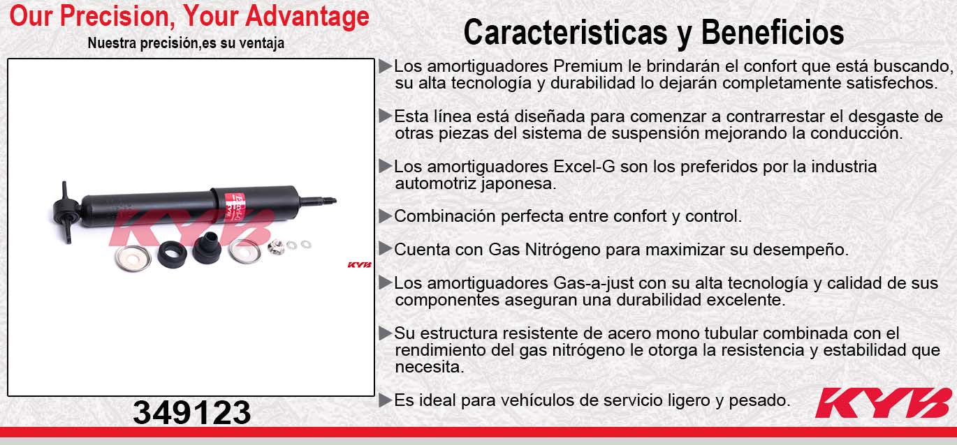 AMORTIGUADOR DELANTERO GAS EXCEL-G DODGE. RAM 1500 2WD (2006-2008) KYB