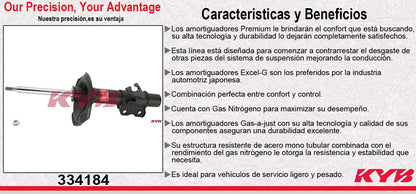 AMORTIGUADOR DELANTERO DERECHO GAS EXCEL-G NISSAN 240SX TODOS (1995-1998) KYB