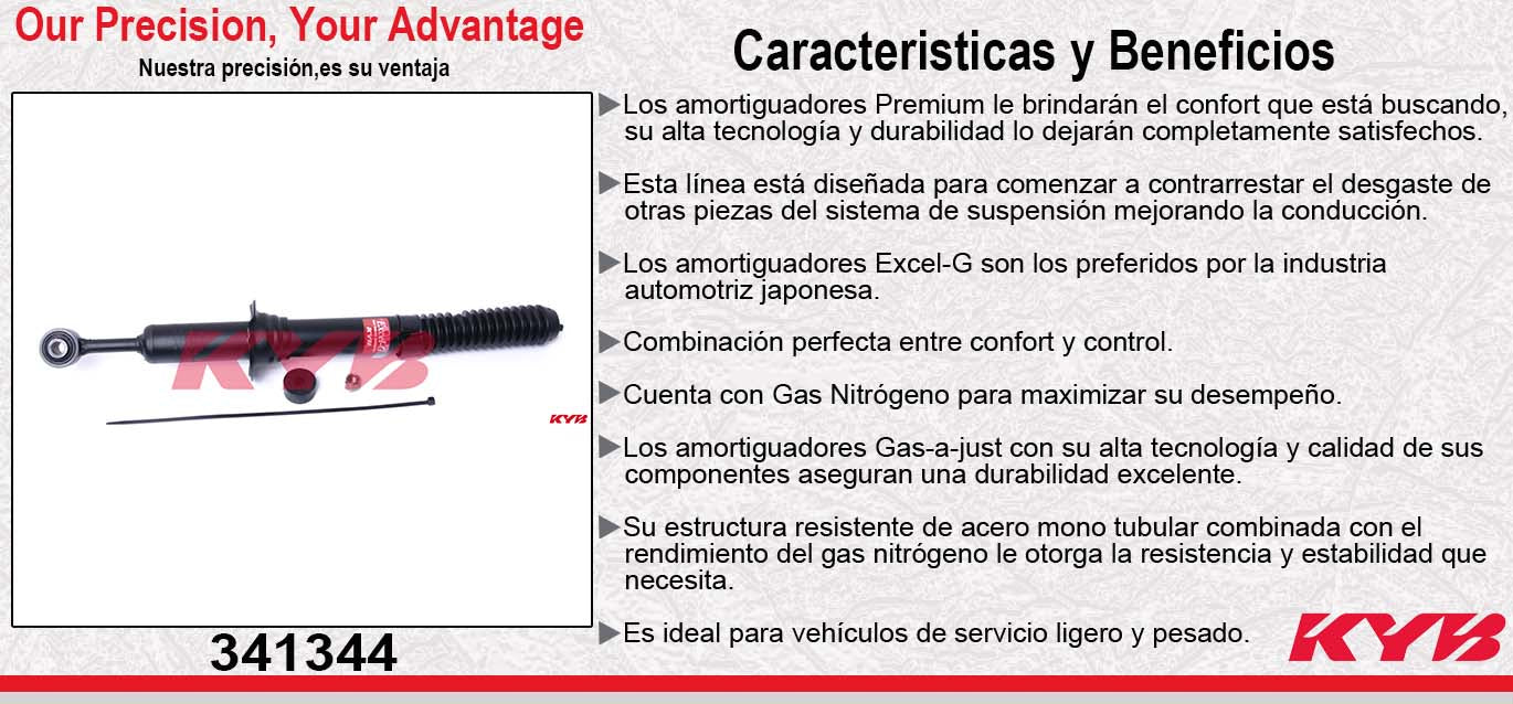 AMORTIGUADOR DELANTERO GAS EXCEL-G TOYOTA. FJ CRUISER TODAS (2007-2012) KYB