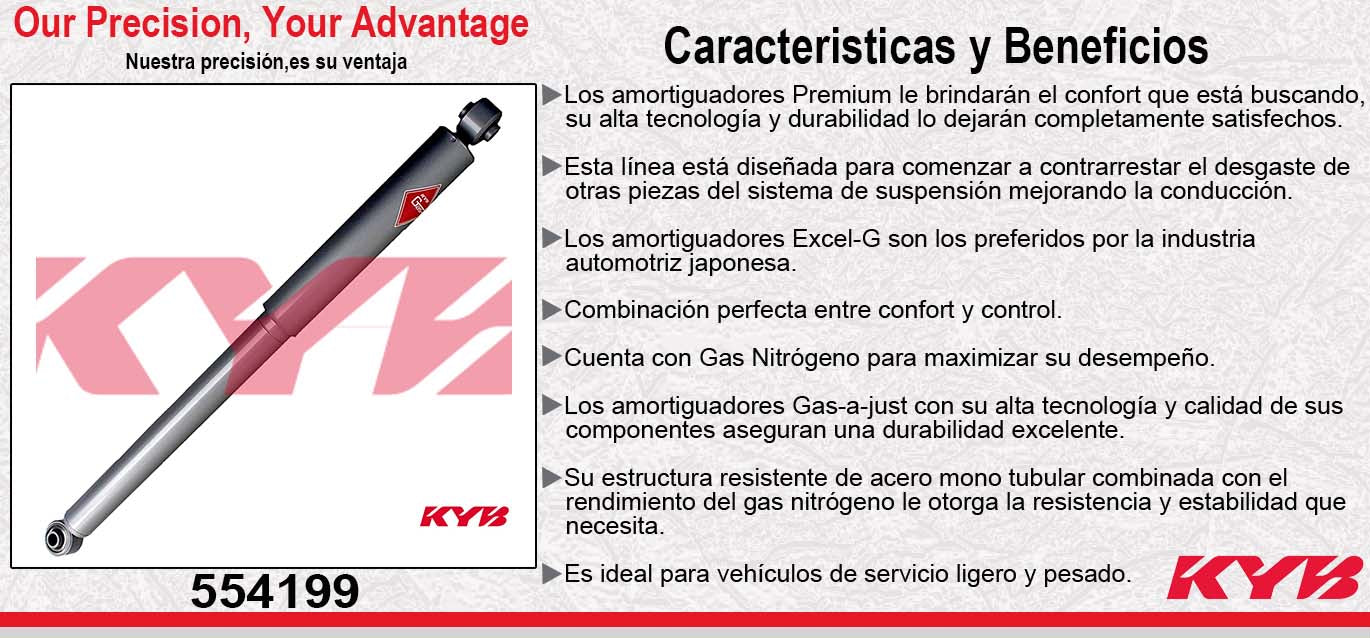 AMORTIGUADOR TRASERO GAS-A-JUST DODGE. RAM 1500 - 2500 DR (2002-2009) KYB