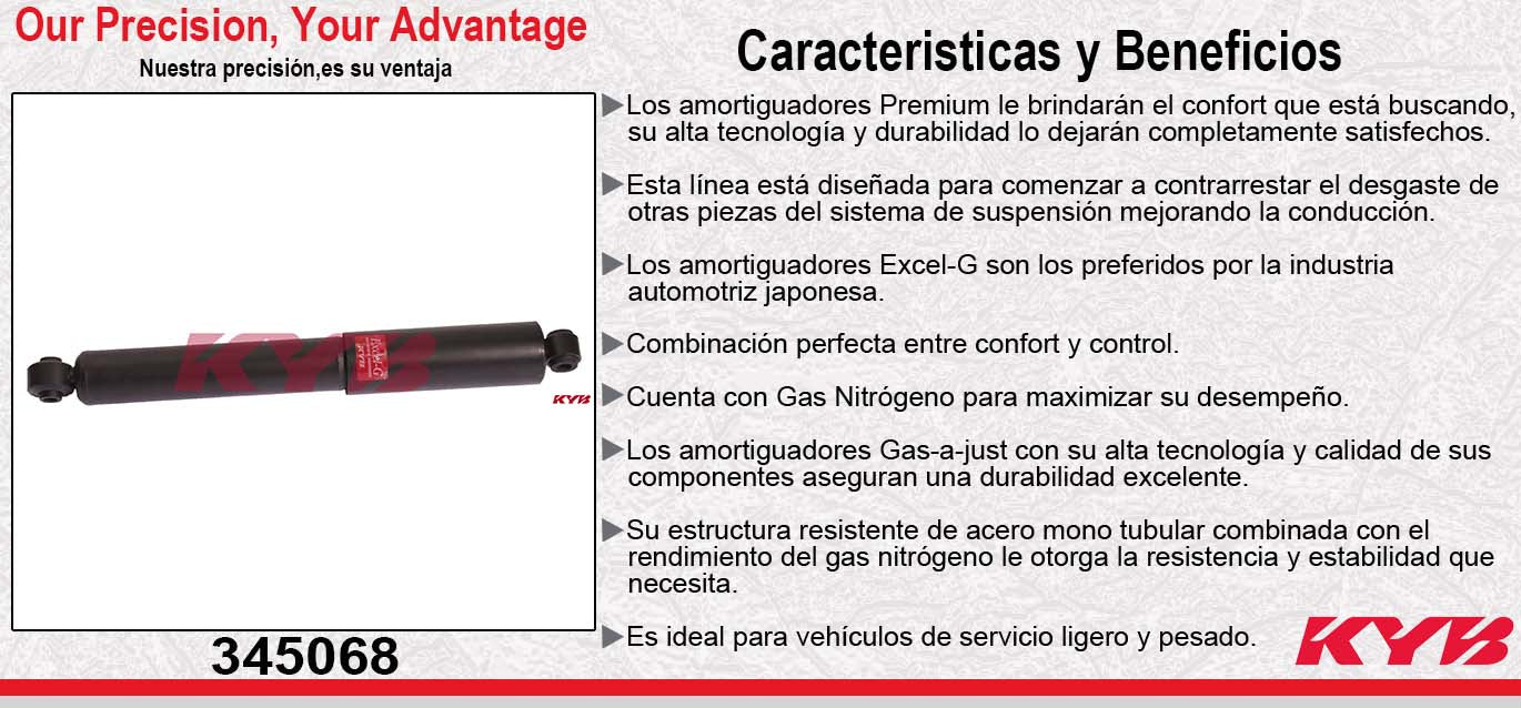 AMORTIGUADOR TRASERO GAS EXCEL-G NISSAN XTERRA 4WD (2005-2007) KYB