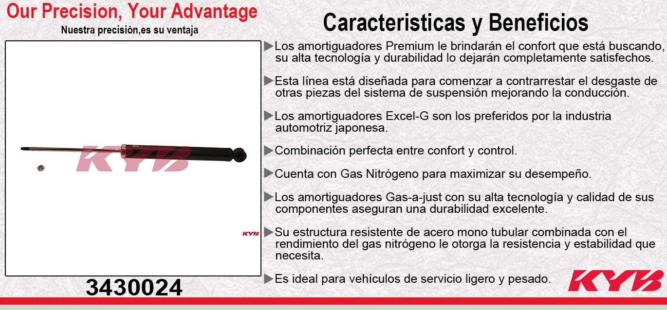 AMORTIGUADOR TRASERO GAS EXCEL-G VW JETTA A6 (13) KYB