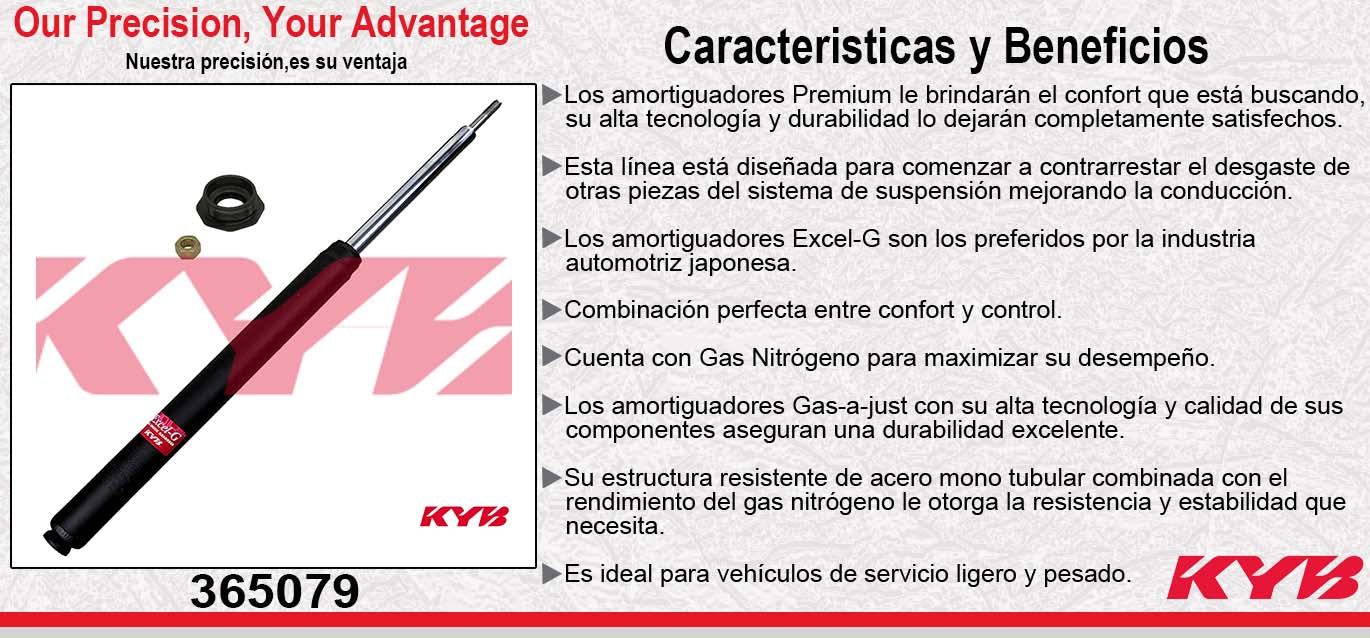 AMORTIGUADOR TRASERO GAS EXCEL-G NISSAN MAXIMA (1989-1994) - STANZA (1990-1992) KYB