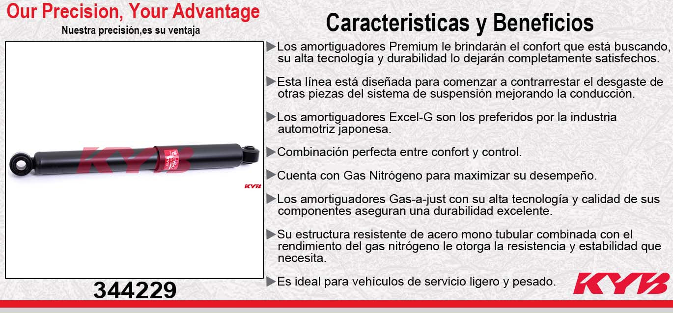 AMORTIGUADOR TRASERO GAS EXCEL-G ACURA SLX (1996-1999) - ISUZU TROOPER (1992-2002). KYB