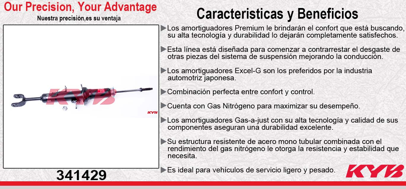 AMORTIGUADOR DELANTERO GAS EXCEL-G NISSAN 350Z (2003-2008) KYB