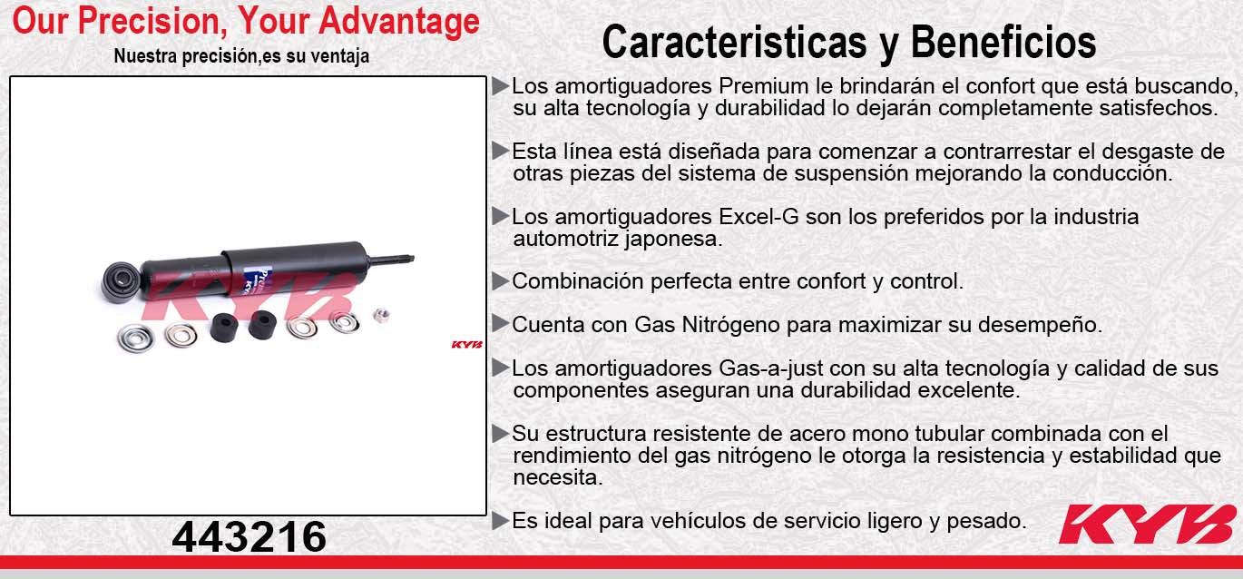 AMORTIGUADOR DELANTERO HIDRÁULICO FORD PICK-UP F150 (1980-1998) - F-250 (1980-1998) - BRONCO (1966-1977) - RANGER 4X2 (1983-1989) - LOBO (1981-1997) - EXPLORER PICK-UP (1981-1997) - RANGER (1981-1997) - MAZDA PICK-UP 4X2 (1986-1991) - ISUZU TRUCK KYB
