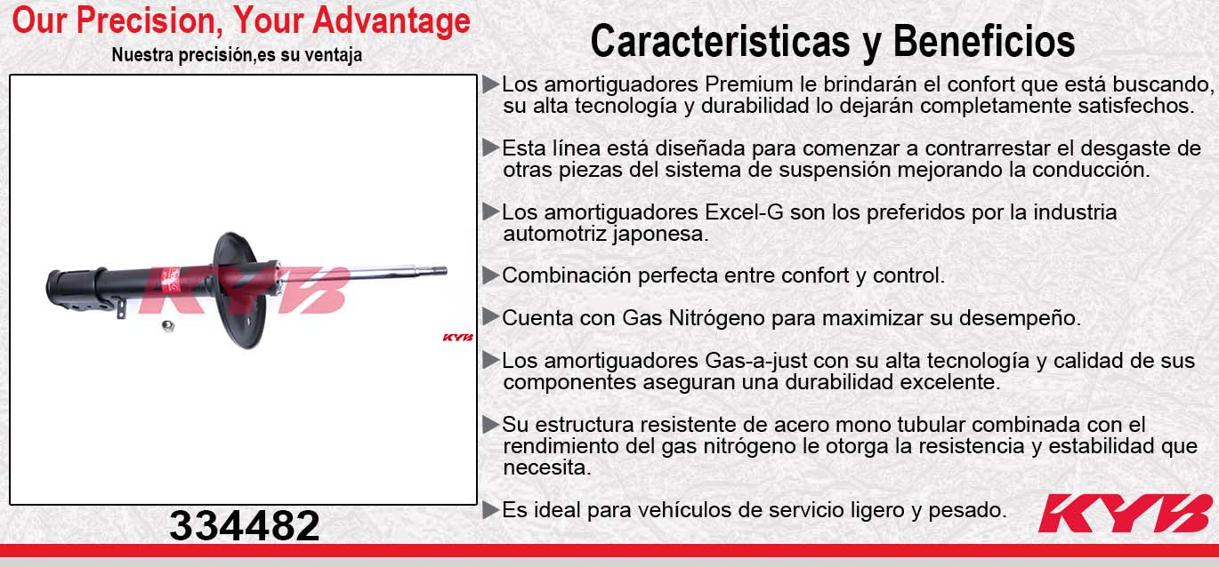AMORTIGUADOR DELANTERO DERECHO GAS EXCEL-G TOYOTA RAV4 W / SEALED (1998-2000) KYB