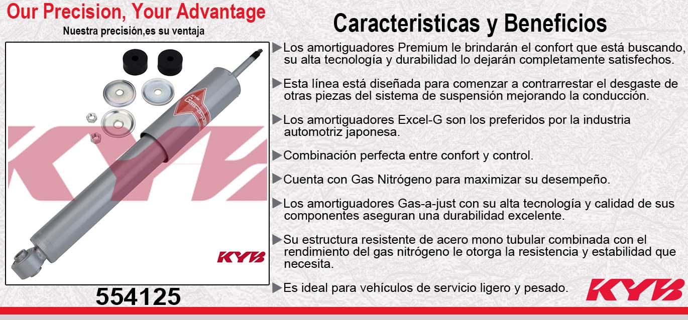 AMORTIGUADOR DELANTERO GAS-A-JUST ISUZU TROOPER TODAS (1992-2002) KYB