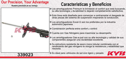 AMORTIGUADOR DELANTERO DERECHO GAS EXCEL-G TOYOTA CAMRY (2007-2010) KYB