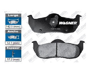 BALATA SEMIMETÁLICA TRASERA INFINITI QX56 2004-2010 / JEEP COMMANDER 2006-2010 / GRAND CHEROKEE 2005-2010 / NISSAN ARMADA 2005-2015 / PATHFINDER 04 / TITAN 2004-2015 WAGNER
