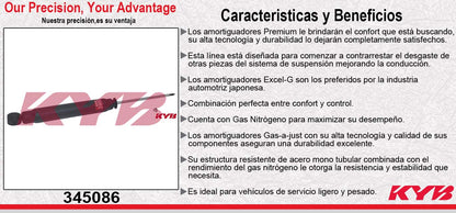 AMORTIGUADOR TRASERO GAS EXCEL-G AUDI Q5 (2009-2017). SIN SUSPENSIÓN DE AJUSTE ELECTÓNICO KYB