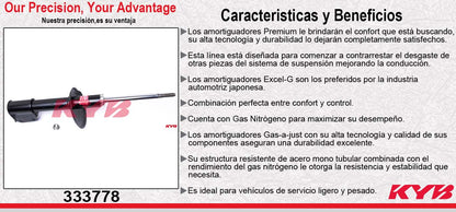 AMORTIGUADOR DELANTERO GAS EXCEL-G RENAULT CLIO SPORT/TEAM SPORT (2002-2006) KYB