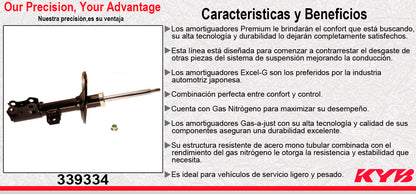 AMORTIGUADOR DELANTERO DERECHO GAS EXCEL-G TOYOTA RAV-4 L4 2.5 (2013-2015). KYB