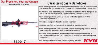 AMORTIGUADOR TRASERO DERECHO GAS EXCEL-G NISSAN ALTIMA (1993-1999). KYB