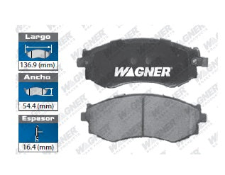 BALATA CERÁMICA DELANTERA INFINITI G20 1991-1996 / NISSAN 240SX 1989-1994 1997-1998 / AXXES 1990 / SENTRA 2000-2006 / STANZA 1990-1992 WAGNER